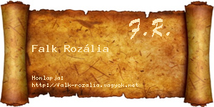 Falk Rozália névjegykártya